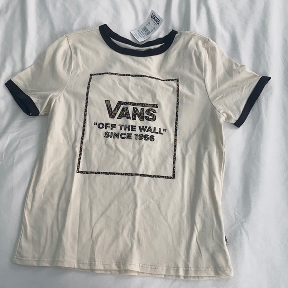XS vans women’s cheetah print short sleeve t-shirt - Picture 1 of 3